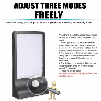 Solar Motion Sensor Light 42LED 550Lumens Max Solar Wall Lights Outdoor Ultra Slim Wireless Waterproof Garden Yard Street Lighting - Intl June 2018 - 4 Solar Motion Sensor Light 42LED 550Lumens Max Solar Wall Lights Outdoor Ultra Slim Wireless Waterproof Garden Yard Street Lighting - intl - 4