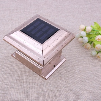 Solar Powered LED Garden Light Waterproof Outdoor Pillar Fence Lamp- Intl April 2018 - 4 Solar Powered LED Garden Light Waterproof Outdoor Pillar Fence Lamp- intl - 4
