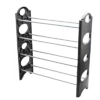 Stackable 4-Layer Shoe Rack (Black) June 2018 - 2 Stackable 4-Layer Shoe Rack (Black) - 2