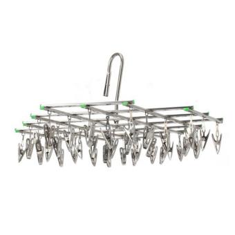 Stainless Steel 35 Clips Folding Underwear Hanging Bra Sock LaundryHanger Drying Clothes Rack Dryer - Intl June 2018 - 2 Stainless Steel 35 Clips Folding Underwear Hanging Bra Sock LaundryHanger Drying Clothes Rack Dryer - intl - 2