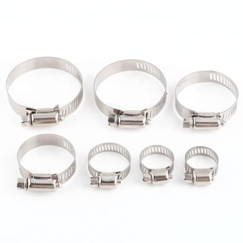 Stainless Steel Screw Band Clip Fuel Silicone Hose Tube Clamp (35mm-51mm) - Intl June 2018 - 2 Stainless Steel Screw Band Clip Fuel Silicone Hose Tube Clamp (35mm-51mm) - intl - 2