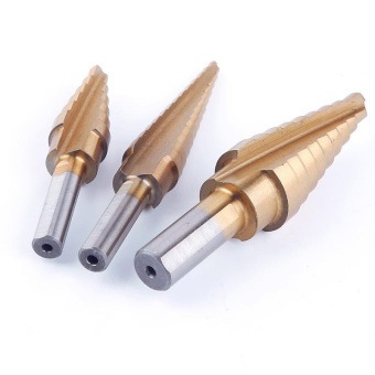 Titanium Step Drill Bit Set, 3-Piece Set & Automatic CenterPunch Tool Kits June 2018 - 5 Titanium Step Drill Bit Set, 3-Piece Set & Automatic CenterPunch Tool Kits - 5