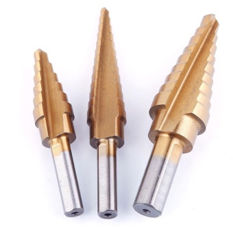 Titanium Step Drill Bit Set, 3-Piece Set & Automatic CenterPunch Tool Kits June 2018 - 2 Titanium Step Drill Bit Set, 3-Piece Set & Automatic CenterPunch Tool Kits - 2