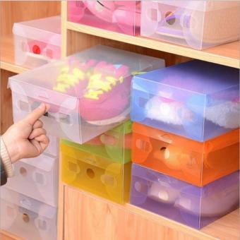 Transparent Shoe Box 28.5 X 10 X 18.5 Cm (Blue) June 2018 - 2 Transparent Shoe Box 28.5 x 10 x 18.5 cm (Blue) - 2