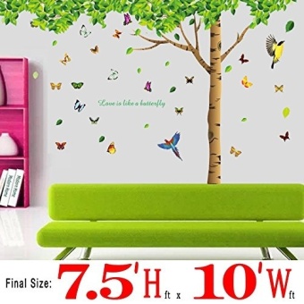 Tree Wall Stickers 310x204cm Extra Large Home Decoration LivingRoom Background TV Sofa Fresh Green Leaves Tree Wall Decal Vinyl June 2018 - 3 Tree Wall Stickers 310x204cm Extra Large Home Decoration LivingRoom Background TV Sofa Fresh Green Leaves Tree Wall Decal Vinyl - 3
