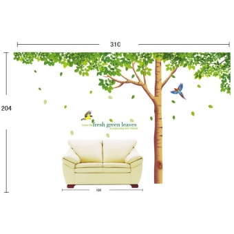 Tree Wall Stickers 310x204cm Extra Large Home Decoration LivingRoom Background TV Sofa Fresh Green Leaves Tree Wall Decal Vinyl June 2018 - 4 Tree Wall Stickers 310x204cm Extra Large Home Decoration LivingRoom Background TV Sofa Fresh Green Leaves Tree Wall Decal Vinyl - 4