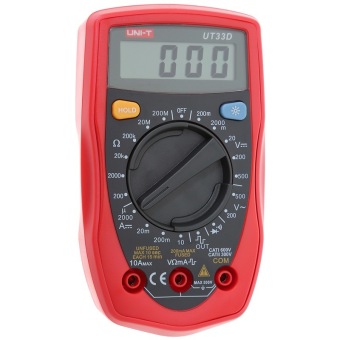 UNI-T UT33D Palmtop LCD Standard Data Digital Multimeter With Backlight Button And Double Insulation Protection Mannual Range Measuring And Analysis Tool Red+Grey - Intl June 2018 - 2 UNI-T UT33D palmtop LCD Standard Data Digital Multimeter with Backlight Button and Double Insulation Protection Mannual Range Measuring and Analysis Tool Red+Grey - intl - 2
