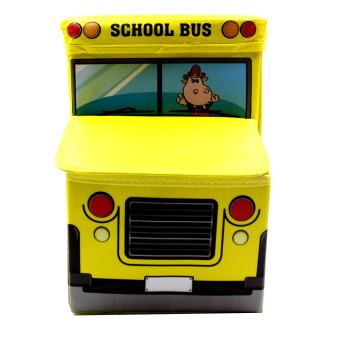 Wallmark Foldable Ottoman School Bus Storage Box Chairs (Yellow) April 2018 - 3 Wallmark Foldable Ottoman School Bus Storage Box Chairs (Yellow) - 3