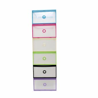 Wallmark Foldable Plastic Transparent Drawer Case Shoe Storage Organizer Stackable Box Women Size Set Of 24 (Multicolor) June 2018 - 2 Wallmark Foldable Plastic Transparent Drawer Case Shoe Storage Organizer Stackable Box Women Size Set of 24 (Multicolor) - 2