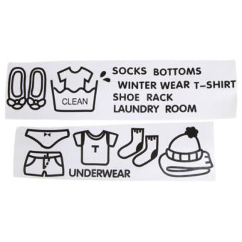 Wardrobe Sort Label Drawer Clothes Storage Category Stickers - Intl June 2018 - 2 Wardrobe Sort Label Drawer Clothes Storage Category Stickers - intl - 2