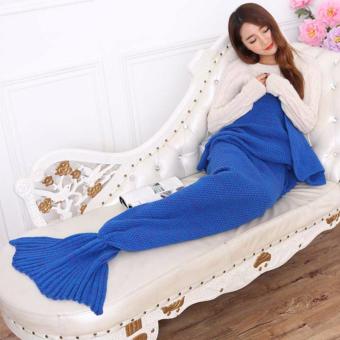YingWei Mermaid Tail Blanket Crochet Mermaid Blanket For BabyInfant Kids Sofa Quilt Living Room Bedroom Camping Warm Soft AllSeasons Seatail Sleeping Bag Blanket Sleeping Throws 90 * 50cm(Dark Blue) - Intl June 2018 - 2 YingWei Mermaid Tail Blanket Crochet Mermaid Blanket for BabyInfant Kids Sofa Quilt Living Room Bedroom Camping Warm Soft AllSeasons Seatail Sleeping Bag Blanket Sleeping Throws 90 * 50cm(Dark Blue) - intl - 2