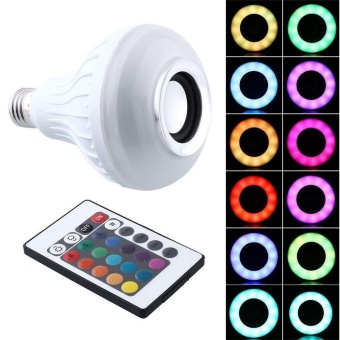 Young Young Star Intelligent E27 LED White + RGB Light Ball Bulb Color Changing Lamp Smart Music Audio Bluetooth 3.0 Speaker With 24keys Remote Control For Home, Stage(White) - Intl June 2018 - 2 Young Young Star Intelligent E27 LED White + RGB Light Ball Bulb Color Changing Lamp Smart Music Audio Bluetooth 3.0 Speaker With 24keys Remote Control For Home, Stage(White) - intl - 2