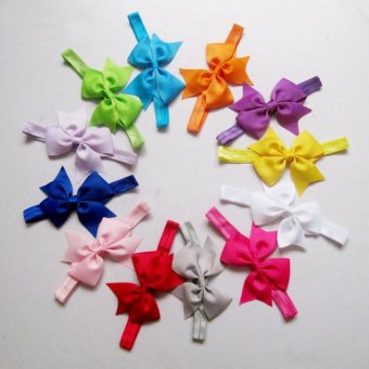 12pcs Baby Girl Satin Headband Hair Bow Band Accessories - Intl April 2018 - 4 12pcs Baby Girl Satin Headband Hair Bow Band Accessories - intl - 4