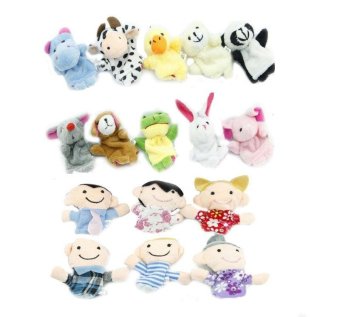 16PC Finger Puppets Animals People Family Members Educational Toy - Intl June 2018 - 2 16PC Finger Puppets Animals People Family Members Educational Toy - intl - 2