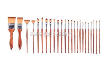 24 Pcs Paint Brushes Set Acrylic Watercolor Brushes 2281 SetSynthetic Hair Wooden Handle - Intl June 2018 - 2 24 Pcs Paint Brushes Set Acrylic Watercolor Brushes 2281 SetSynthetic Hair Wooden Handle - intl - 2