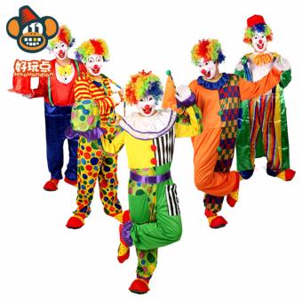 3PCS/Set Clown Cosplay Halloween Costumes For Adult MenJumpsuit+Cap+Bow Tie Size 170-180CM - Intl June 2018 - 3 3PCS/Set Clown Cosplay Halloween Costumes for Adult MenJumpsuit+Cap+Bow tie Size 170-180CM - intl - 3