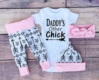 4pcs/ Set Newborn Baby Girls Romper +Long Pants+ Hat+ HeadbandOutfits Set - Intl June 2018 - 2 4pcs/ Set Newborn Baby Girls Romper +Long Pants+ Hat+ HeadbandOutfits Set - intl - 2