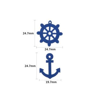 50 Pcs Wooden Mixed Color Anchor & Rudder Pattern DecorativeButtons - Intl June 2018 - 2 50 Pcs Wooden Mixed Color Anchor & Rudder Pattern DecorativeButtons - intl - 2