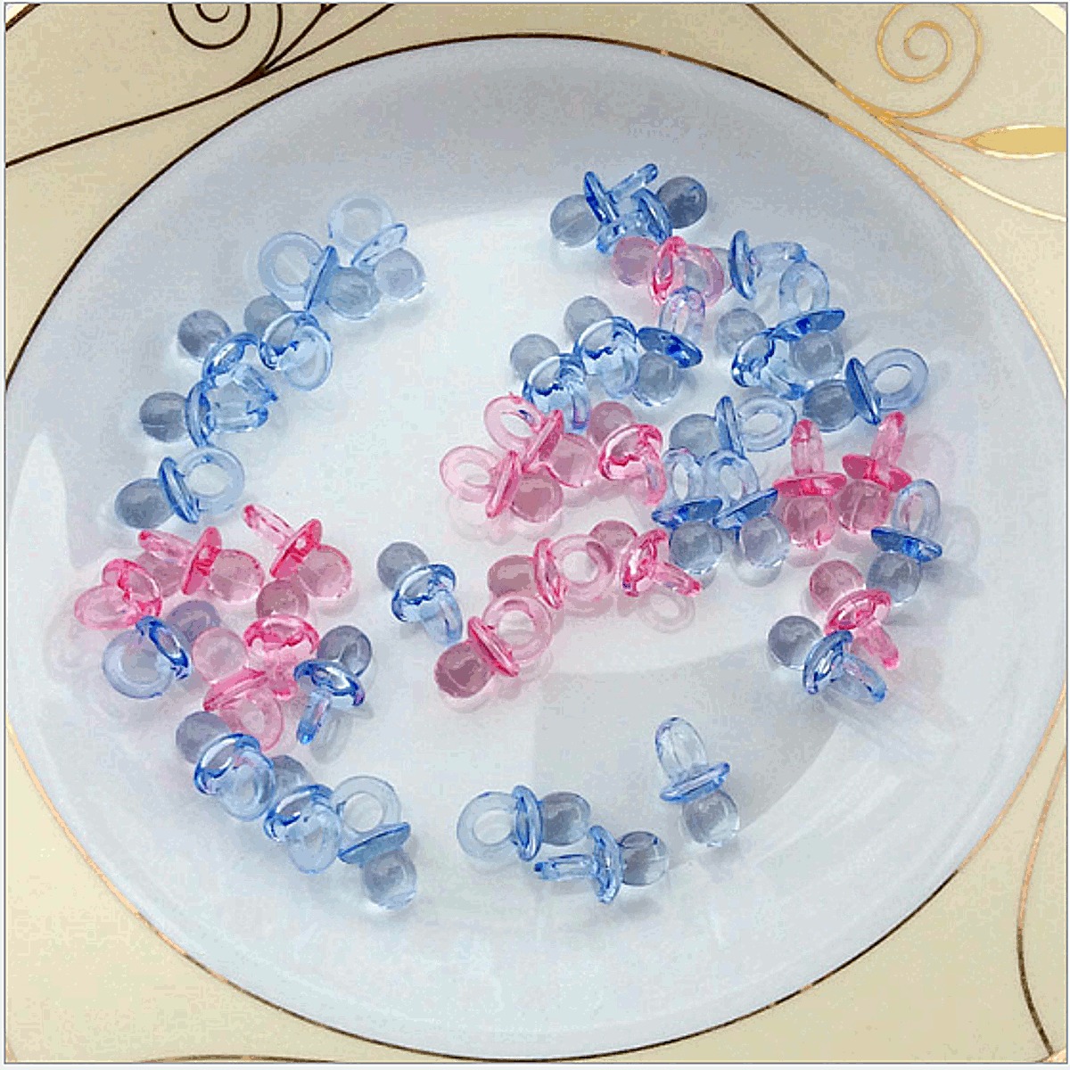 Philippines 50pcs Mini Pacifiers Clear Baby Shower Favors Girl Boy