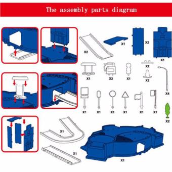 Assembly Rail Car Park Toy Puzzle Toy Police Parking Lot Puzzle With Two Police Cars Educational Toys Nice Birthday Gift July 2018 - 3 Assembly Rail Car Park Toy Puzzle Toy Police Parking Lot Puzzle with Two Police Cars Educational Toys Nice Birthday Gift - 3
