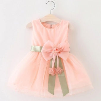 Baby Girls Dress Summer Infant Party Brithday Dress Formal TutuDresses (Pink) - Intl June 2018 - 2 Baby Girls Dress Summer Infant Party Brithday Dress Formal TutuDresses (Pink) - intl - 2