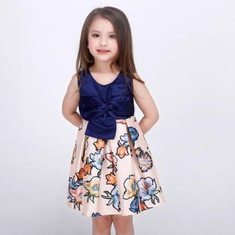 Baby Girls Fashion Summer Floral Print Dresses Girls Dresses Festaflower Children Princess Dress June 2018 - 3 Baby girls fashion summer Floral print dresses girls dresses Festaflower children princess dress - 3