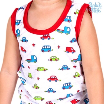Baby Steps Basic Wear Cars Baby Boy Terno Clothing Sets (Red) June 2018 - 2 Baby Steps Basic Wear Cars Baby Boy Terno Clothing Sets (Red) - 2
