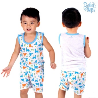 Baby Steps Basic Wear Jurassic Baby Boy Terno Clothing Sets (LightBlue) June 2018 - 4 Baby Steps Basic Wear Jurassic Baby Boy Terno Clothing Sets (LightBlue) - 4