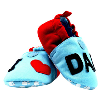 BABY STEPS IloveDad Baby Cotton Shoes (Blue/Red) June 2018 - 4 BABY STEPS IloveDad Baby Cotton Shoes (Blue/Red) - 4