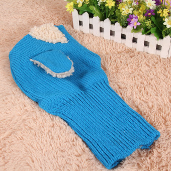 Baby Toddler Winter Beanie Warm Hat Hooded Scarf Earflap KnittedCap(Blue) - Intl April 2018 - 4 Baby Toddler Winter Beanie Warm Hat Hooded Scarf Earflap KnittedCap(Blue) - Intl - 4
