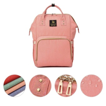 Beau Large Capacity Backpack Mummy Bag Baby Water Feeding Bottle Diaper Bag Orange-pink - Intl June 2018 - 2 Beau Large Capacity Backpack Mummy Bag Baby Water Feeding Bottle Diaper Bag Orange-pink - intl - 2
