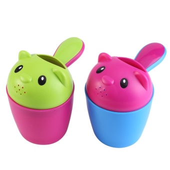 Cartoon Baby Child Hair Wash Shower Water Pourer Bath NozzleShampoo Rinse Cup Rose Red + Green - Intl July 2018 - 4 Cartoon Baby Child Hair Wash Shower Water Pourer Bath NozzleShampoo Rinse Cup Rose Red + Green - intl - 4