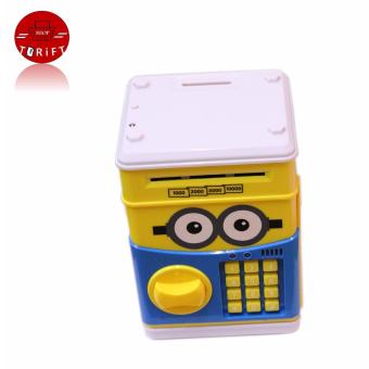 Cartoon Piggy Bank ATM Auto Scroll Password Electronic Money SavingBox Cute Minion Children Gift With Free Battery June 2018 - 2 Cartoon Piggy Bank ATM Auto Scroll Password Electronic Money SavingBox Cute Minion Children Gift with Free Battery - 2