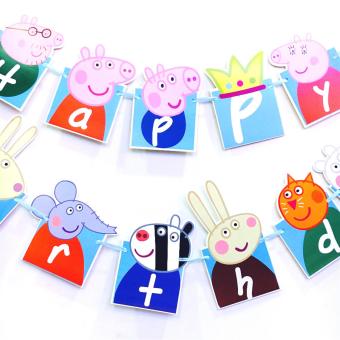 Cute Pig Theme 13 Happy Birthday Flags Birthday Party DecorationBuntings Banner For Kids 56g June 2018 - 3 Cute Pig Theme 13 Happy Birthday Flags Birthday Party DecorationBuntings Banner for Kids 56g - 3