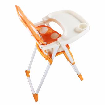 DuoMeite Foldable Polka Dots Baby Feeding High Chair (Orange) June 2018 - 5 DuoMeite Foldable Polka Dots Baby Feeding High Chair (Orange) - 5