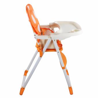 DuoMeite Foldable Polka Dots Baby Feeding High Chair (Orange) June 2018 - 4 DuoMeite Foldable Polka Dots Baby Feeding High Chair (Orange) - 4
