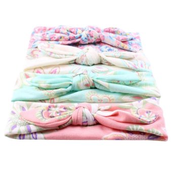 EsoGoal Baby Girls Elastic Turban Rabbit Ear Headbands Head Wrap (4Pcs) - Intl May 2018 - 2 EsoGoal Baby Girls Elastic Turban Rabbit Ear Headbands Head Wrap (4Pcs) - intl - 2