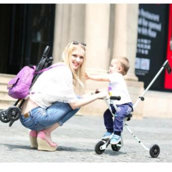 Hansen Portable Foldable 3 Wheel Kid Ride Push Car W HandleStroller Hot Deals (White) June 2018 - 5 Hansen Portable Foldable 3 Wheel Kid Ride Push Car W HandleStroller Hot Deals (White) - 5