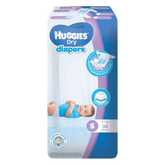 Huggies Dry Diapers Small - (38pcs) June 2018 - 2 Huggies Dry Diapers Small - (38pcs) - 2