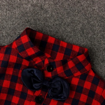 Infant Baby Boys Red Plaid Long Sleeve Romper Tops+Jeans Pants Clothing Sets Outfits For 0-24M - Intl June 2018 - 5 Infant Baby Boys Red Plaid Long Sleeve Romper Tops+Jeans Pants Clothing Sets Outfits for 0-24M - intl - 5