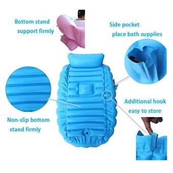 Intime Baby Infant Travel Inflatable Non Slip Bathing TubBathtub(without Air Pump) Blue June 2018 - 2 Intime Baby Infant Travel Inflatable Non Slip Bathing TubBathtub(without air pump) Blue - 2