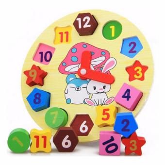Japan And USA Best Selling Wooden Rabbit Clock With GeometricShapes Puzzle June 2018 - 2 Japan and USA best selling Wooden Rabbit Clock with GeometricShapes Puzzle - 2