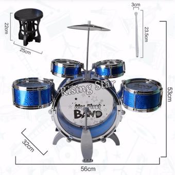 Jazz Drum Set With Chair Musical Toy Instrument For Kids NO. 4008E April 2018 - 4 Jazz Drum Set With Chair Musical Toy Instrument for Kids NO. 4008E - 4