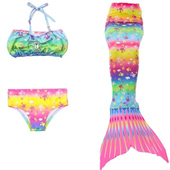 Kids Girls Swimsuit Bikini Set With Mermaids Tail Sea-maid SwimmingCostumes (110) - Intl June 2018 - 3 Kids Girls Swimsuit Bikini Set with Mermaids Tail Sea-maid SwimmingCostumes (110) - intl - 3