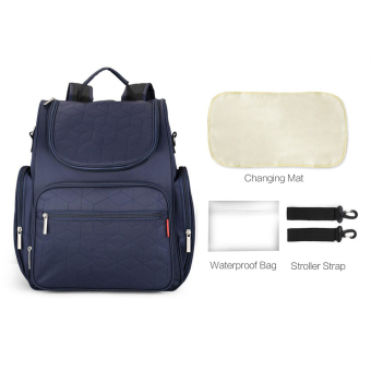 Large Capacity Mummy Bag Backpack Diaper Bags (Navy Blue) - Intl July 2018 - 3 Large Capacity Mummy Bag Backpack Diaper Bags (Navy Blue) - intl - 3