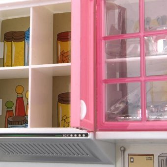 Mini Kids Modern Kitchen Pretend Play Cook Cabinet Stove Toys(Pink) June 2018 - 2 Mini Kids Modern Kitchen Pretend Play Cook Cabinet Stove Toys(Pink) - 2