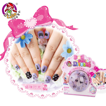 Music guitar children Children's manicure adhesive paper nail adhesive paper