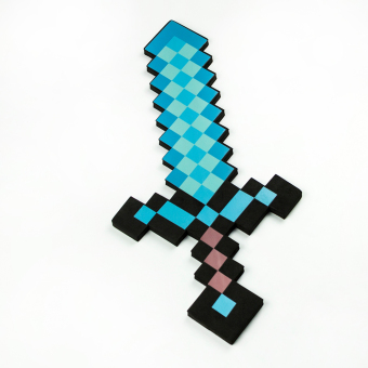 New Blue Minecraft Style Foam Diamond Sword Mosaic Weapons ToysKids Gift June 2018 - 2 New Blue Minecraft Style Foam Diamond Sword Mosaic Weapons ToysKids Gift - 2