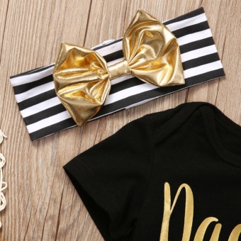 Newborn Baby Girl Romper Striped Headband Leg Warmer Clothes Outfit - Intl June 2018 - 4 Newborn Baby Girl Romper Striped Headband Leg Warmer Clothes Outfit - intl - 4