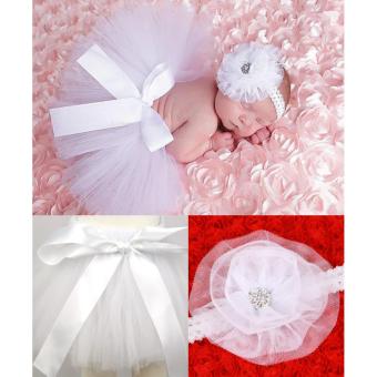 Newborn Baby Infant Costume Hair Band Bowknot Tutu Skirt - Intl June 2018 - 2 Newborn Baby Infant Costume Hair Band Bowknot Tutu Skirt - intl - 2